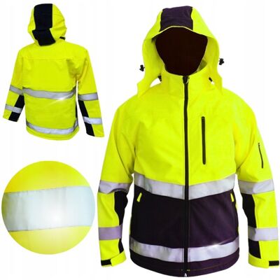 Consorte Kurtka męska robocza SOFTSHELL Odblaskowa Wodoodporna żółta z Kapturem 3XL Consorte Kurtka męska robocza SOFTSHELL Odblaskowa Wodoodporna żółta z Kapturem 3XL