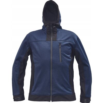 KURTKA męska SOFTSHELL z kapturem WODOODPORNA bluza CERVA HUYER granat XL KURTKA męska SOFTSHELL z kapturem WODOODPORNA bluza CERVA HUYER granat XL