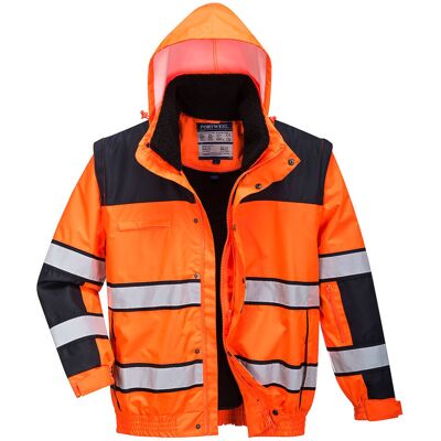 Portwest Kurtka ostrzegawcza Bomber Czarny Pomarańcz S Portwest Kurtka ostrzegawcza Bomber Czarny Pomarańcz S