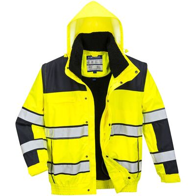 Portwest Kurtka ostrzegawcza Bomber Czarny Żółty 3XL Portwest Kurtka ostrzegawcza Bomber Czarny Żółty 3XL