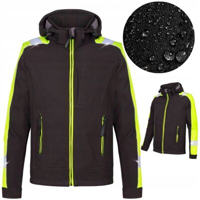 Specto Kurtka robocza męska SOFTSHELL Odblaskowa Wodoodporna BHP z kapturem r. L Specto Kurtka robocza męska SOFTSHELL Odblaskowa Wodoodporna BHP z kapturem r. L