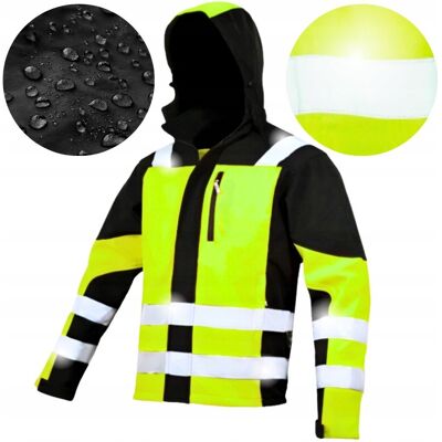 inna (Inny) Kurtka robocza męska SOFTSHELL ODBLASKOWA Wodoodporna ostrzegawcza żółta inna (Inny) Kurtka robocza męska SOFTSHELL ODBLASKOWA Wodoodporna ostrzegawcza żółta