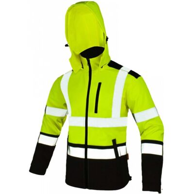 ART Kurtka robocza ODBLASKOWA softshell Z KAPTUREM żółta BHP 3XL ART Kurtka robocza ODBLASKOWA softshell Z KAPTUREM żółta BHP 3XL
