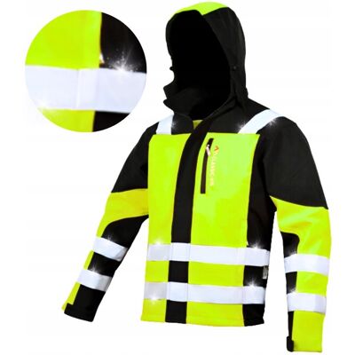 ART Kurtka robocza SOFTSHELL OSTRZEGAWCZA Wodoodporna Odblaskowa żółta XXL ART Kurtka robocza SOFTSHELL OSTRZEGAWCZA Wodoodporna Odblaskowa żółta XXL
