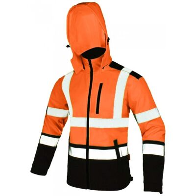 ART Kurtka robocza WODOODPORNA odblaskowa SOFTSHELL ostrzegawcza pomarańczowa ART Kurtka robocza WODOODPORNA odblaskowa SOFTSHELL ostrzegawcza pomarańczowa