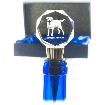 Labrador Retriever I - zatyczka do butelki, kryształowy korek do wina ze zdjęciem, personalizowany prezent dla barmana marki Art-Dog Labrador Retriever I - zatyczka do butelki, kryształowy korek do wina ze zdjęciem, personalizowany prezent dla barmana marki Art-Dog