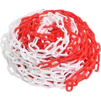 VMP Łańcuch ostrzegawczy, czerwono-biały, 30 m, Ø8 mm, plastikowy VMP Łańcuch ostrzegawczy, czerwono-biały, 30 m, Ø8 mm, plastikowy