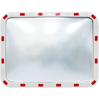 ECD Germany Lustro Bezpieczeństwa Lustro Ruchu Lustro Nadzoru Z Reflektorami 60x80 Cm ECD Germany Lustro Bezpieczeństwa Lustro Ruchu Lustro Nadzoru Z Reflektorami 60x80 Cm