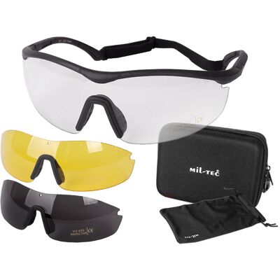 Mil-Tec, Okulary taktyczme, Wymienne szkła, Sports Glasses, Czarne Mil-Tec, Okulary taktyczme, Wymienne szkła, Sports Glasses, Czarne