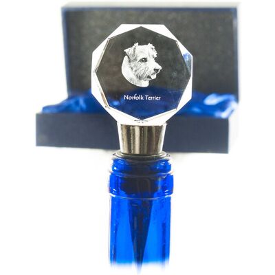 Norfolk Terrier - zatyczka do butelki, kryształowy korek do wina ze zdjęciem, personalizowany prezent dla barmana marki Art-Dog Norfolk Terrier - zatyczka do butelki, kryształowy korek do wina ze zdjęciem, personalizowany prezent dla barmana marki Art-Dog