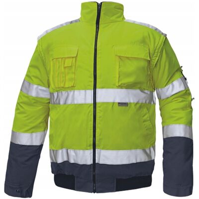 Cerva Ocieplana kurtka pilot 2w1 odpinane rękawy Clovelly HI-VIS Hi-Vis XL Cerva Ocieplana kurtka pilot 2w1 odpinane rękawy Clovelly HI-VIS Hi-Vis XL