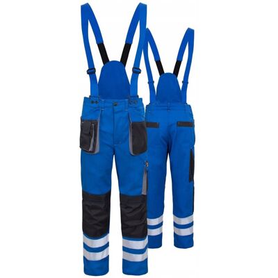 PROCERA OGRODNICZKI 2w1 męskie spodnie robocze ODBLASKOWE PROMAN niebieskie r. 56 * PROCERA OGRODNICZKI 2w1 męskie spodnie robocze ODBLASKOWE PROMAN niebieskie r. 56 *
