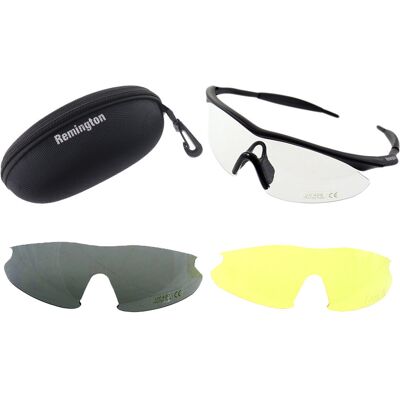 Okulary ochronne Remington ze zmiennymi wkładami z pokrowcem Okulary ochronne Remington ze zmiennymi wkładami z pokrowcem
