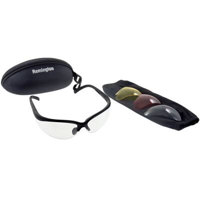 Okulary ochronne Remington zmienne wkłady + pokrowiec Okulary ochronne Remington zmienne wkłady + pokrowiec
