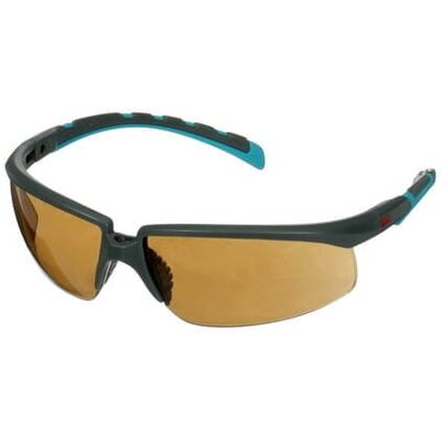 3M Okulary ochronne Solus 2000, szaro/niebiesko-zielone oprawki, ochrona przed zaparowaniem (K&N),; brązowe soczewki S2005SGAFBGR 3M Okulary ochronne Solus 2000, szaro/niebiesko-zielone oprawki, ochrona przed zaparowaniem (K&N),; brązowe soczewki S2005SGAFBGR