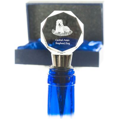 Owczarek środkowoazjatycki - zatyczka do butelki, kryształowy korek do wina ze zdjęciem, personalizowany prezent dla barmana marki Art-Dog Owczarek środkowoazjatycki - zatyczka do butelki, kryształowy korek do wina ze zdjęciem, personalizowany prezent dla barmana marki Art-Dog