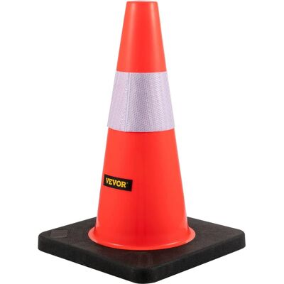 Vevor Pachołki drogowe 90 cm PCV 6szt. pomarańczowe odblaskowe z podstawą Vevor Pachołki drogowe 90 cm PCV 6szt. pomarańczowe odblaskowe z podstawą