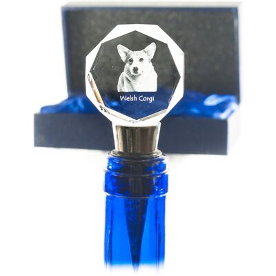 Pembroke Welsh Corgi - zatyczka do butelki, kryształowy korek do wina ze zdjęciem, personalizowany prezent dla barmana marki Art-Dog Pembroke Welsh Corgi - zatyczka do butelki, kryształowy korek do wina ze zdjęciem, personalizowany prezent dla barmana marki Art-Dog