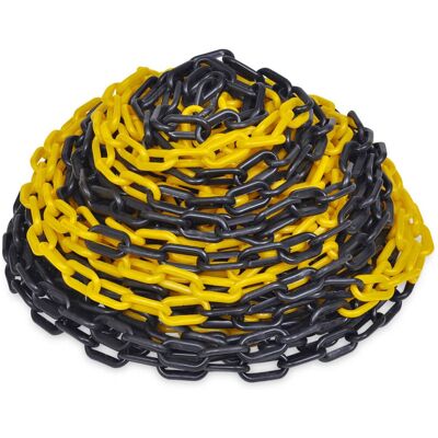 VMP Plastikowy łańcuch ostrzegawczy, 30 m, żółto-czarny VMP Plastikowy łańcuch ostrzegawczy, 30 m, żółto-czarny