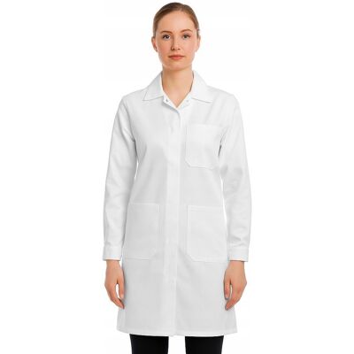 Inny producent PROFESJONALNY fartuch medyczny damski biały – MOCNY kitel laboratoryjny Inny producent PROFESJONALNY fartuch medyczny damski biały – MOCNY kitel laboratoryjny