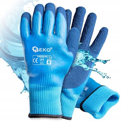 Geko RĘKAWICE ROBOCZE OCHRONNE WODOODPORNE OCIEPLANE ROZMIAR 8 DZIANINA JERSEY Geko RĘKAWICE ROBOCZE OCHRONNE WODOODPORNE OCIEPLANE ROZMIAR 8 DZIANINA JERSEY