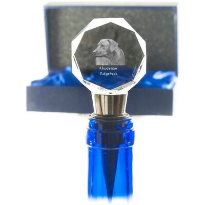 ART Rhodesian Ridgeback, Afrykański pies na lwy - zatyczka do butelki, kryształowy korek do wina ze zdjęciem, personalizowany prezent dla barmana marki .. ART Rhodesian Ridgeback, Afrykański pies na lwy - zatyczka do butelki, kryształowy korek do wina ze zdjęciem, personalizowany prezent dla barmana marki ..