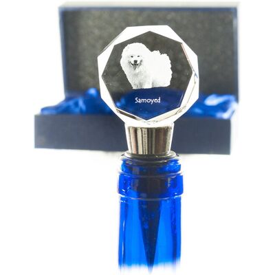 Samojed, Samoyed, Samojedskaja - zatyczka do butelki, kryształowy korek do wina ze zdjęciem, personalizowany prezent dla barmana marki Art-Dog Samojed, Samoyed, Samojedskaja - zatyczka do butelki, kryształowy korek do wina ze zdjęciem, personalizowany prezent dla barmana marki Art-Dog