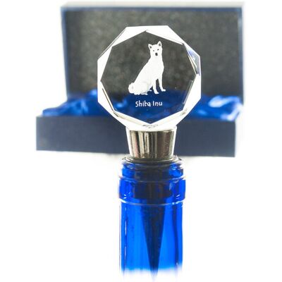 Shiba Inu - zatyczka do butelki, kryształowy korek do wina ze zdjęciem, personalizowany prezent dla barmana marki Art-Dog Shiba Inu - zatyczka do butelki, kryształowy korek do wina ze zdjęciem, personalizowany prezent dla barmana marki Art-Dog