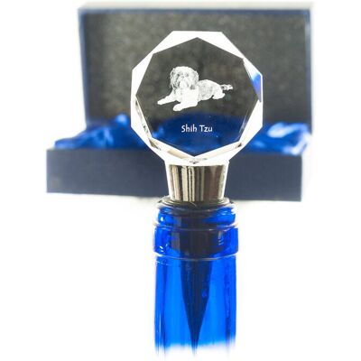 ART Shih Tzu, Shi tsu, Shi-Tzu, Szi-cu, Szitzu - zatyczka do butelki, kryształowy korek do wina ze zdjęciem, personalizowany prezent dla barmana marki A.. ART Shih Tzu, Shi tsu, Shi-Tzu, Szi-cu, Szitzu - zatyczka do butelki, kryształowy korek do wina ze zdjęciem, personalizowany prezent dla barmana marki A..