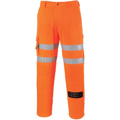 Portwest Spodnie bojówki dla kolejarzy Pomarańcz 3XL Portwest Spodnie bojówki dla kolejarzy Pomarańcz 3XL