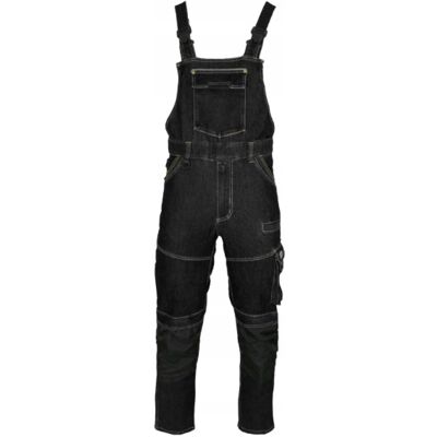 Spodnie ochronne, ogrodniczki z tkaniny jeans Art.Mas COLEMANN BLACK r. L Spodnie ochronne, ogrodniczki z tkaniny jeans Art.Mas COLEMANN BLACK r. L