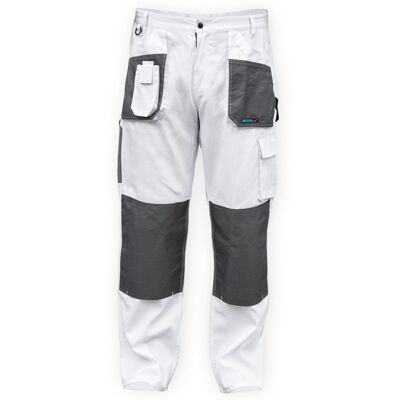 Spodnie ochronne DEDRA BH4SP-S S/48, białe, White line 190g/m2 Spodnie ochronne DEDRA BH4SP-S S/48, białe, White line 190g/m2