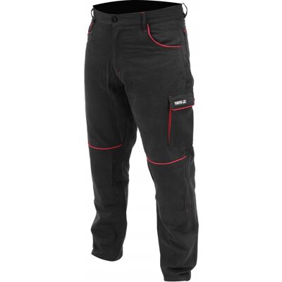 YATO Spodnie Robocze Comfy Rozm S Bawełna Czarno-Czerwone 7 Kieszeni Zamek Gu YATO Spodnie Robocze Comfy Rozm S Bawełna Czarno-Czerwone 7 Kieszeni Zamek Gu