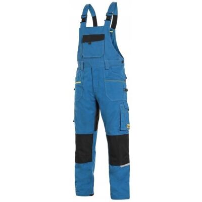 Spodnie robocze ogrodniczki CXS STRETCH niebiesko-czarne 46 Spodnie robocze ogrodniczki CXS STRETCH niebiesko-czarne 46