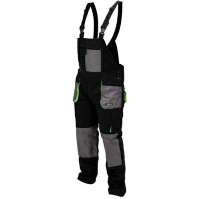 Spodnie robocze ogrodniczki YATO, czarne, rozmiar XL Spodnie robocze ogrodniczki YATO, czarne, rozmiar XL