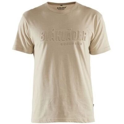 BLAKLADER T-shirt z krótkim rękawem z nadrukiem 3D beżowy T2XL - BLÅKLĘDER - 353110422509XXL BLAKLADER T-shirt z krótkim rękawem z nadrukiem 3D beżowy T2XL - BLÅKLĘDER - 353110422509XXL