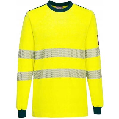 Portwest Trudnopalna koszulka multiochronna PW3 Modaflame Knit, kolor żółty/granatow Portwest Trudnopalna koszulka multiochronna PW3 Modaflame Knit, kolor żółty/granatow