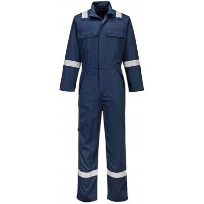 Portwest Trudnopalny kombinezon chemoodporny, kolor granatowy, rozmiar M Portwest Trudnopalny kombinezon chemoodporny, kolor granatowy, rozmiar M