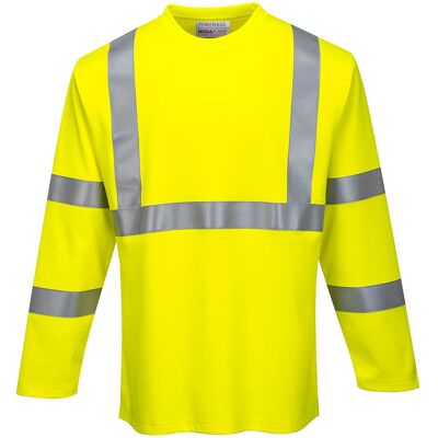 Trudnopalny t-shirt ostrzegawczy PORTWEST Żółty S Trudnopalny t-shirt ostrzegawczy PORTWEST Żółty S
