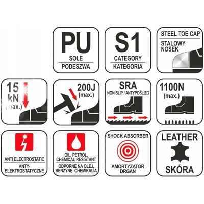 inna (Inny) TRZEWIK BUTY ROBOCZE BHP YATO TEZU S1P ROZMIAR 41 inna (Inny) TRZEWIK BUTY ROBOCZE BHP YATO TEZU S1P ROZMIAR 41
