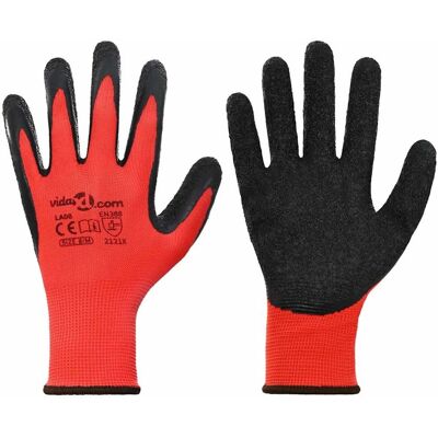 vidaXL Rękawice Robocze 12 pcs Czerwony i Czarny 8 / m Powłoka lateksowa vidaXL Rękawice Robocze 12 pcs Czerwony i Czarny 8 / m Powłoka lateksowa