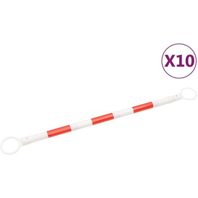 vidaXL Rozsuwane barierki na pachołki drogowe, 10 szt., ABS, 116-197cm vidaXL Rozsuwane barierki na pachołki drogowe, 10 szt., ABS, 116-197cm