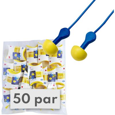 3M Zatyczki do Uszu Ear Express z żyłką 50 par, wyciszające 3M Zatyczki do Uszu Ear Express z żyłką 50 par, wyciszające