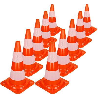 ECD Germany Zestaw 10 pachołków ostrzegawczych Pachołek ostrzegawczy Pachołek drogowy Pylon bezpieczeństwa Pachołek 47 cm ECD Germany Zestaw 10 pachołków ostrzegawczych Pachołek ostrzegawczy Pachołek drogowy Pylon bezpieczeństwa Pachołek 47 cm