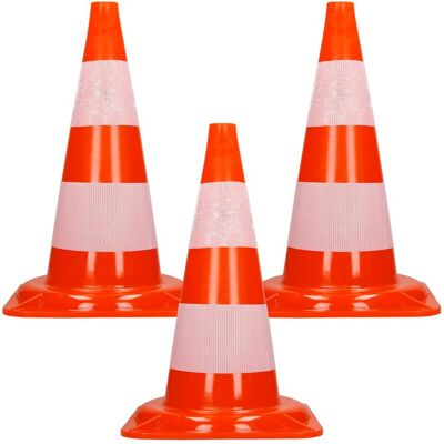 ECD Germany Zestaw 3 pachołków ostrzegawczych Pachołki ostrzegawcze Pachołki drogowe Pylon bezpieczeństwa 47 cm ECD Germany Zestaw 3 pachołków ostrzegawczych Pachołki ostrzegawcze Pachołki drogowe Pylon bezpieczeństwa 47 cm