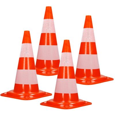 ECD Germany Zestaw 4 pachołków ostrzegawczych pachołek ostrzegawczy pachołek drogowy pylon bezpieczeństwa 47 cm pachołek ECD Germany Zestaw 4 pachołków ostrzegawczych pachołek ostrzegawczy pachołek drogowy pylon bezpieczeństwa 47 cm pachołek