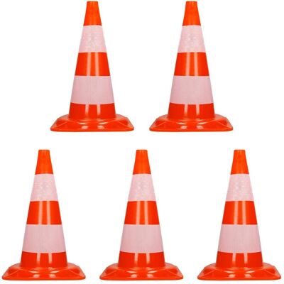 ECD Germany Zestaw 5 pachołków ostrzegawczych Pachołki ostrzegawcze Pachołki drogowe Pylon bezpieczeństwa 47 cm ECD Germany Zestaw 5 pachołków ostrzegawczych Pachołki ostrzegawcze Pachołki drogowe Pylon bezpieczeństwa 47 cm