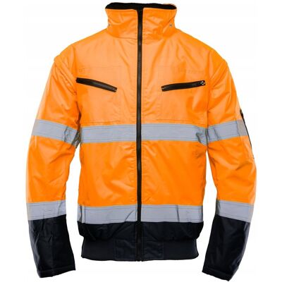 Inny producent ZIMOWA kurtka ROBOCZA OCIEPLANA 2w1 odblaskowa kaptur Bomber OAB2 pom L Inny producent ZIMOWA kurtka ROBOCZA OCIEPLANA 2w1 odblaskowa kaptur Bomber OAB2 pom L