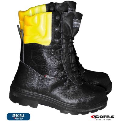 COFRA Buty Bezpieczne Woodsman, A E P Wru Ci Fo Src, Wysokie Buty Dla Drwali, Antyprzecięciowe COFRA Buty Bezpieczne Woodsman, A E P Wru Ci Fo Src, Wysokie Buty Dla Drwali, Antyprzecięciowe