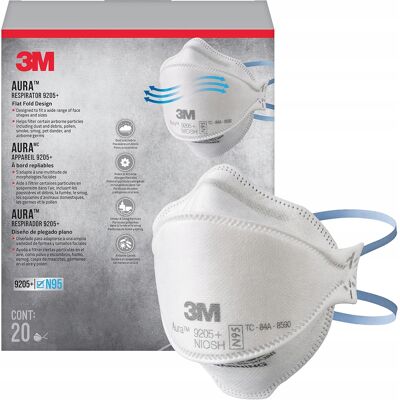 Maska Przeciwpyłowa 3m Aura Respirator 9205+ Maska 20sz Maska Przeciwpyłowa 3m Aura Respirator 9205+ Maska 20sz